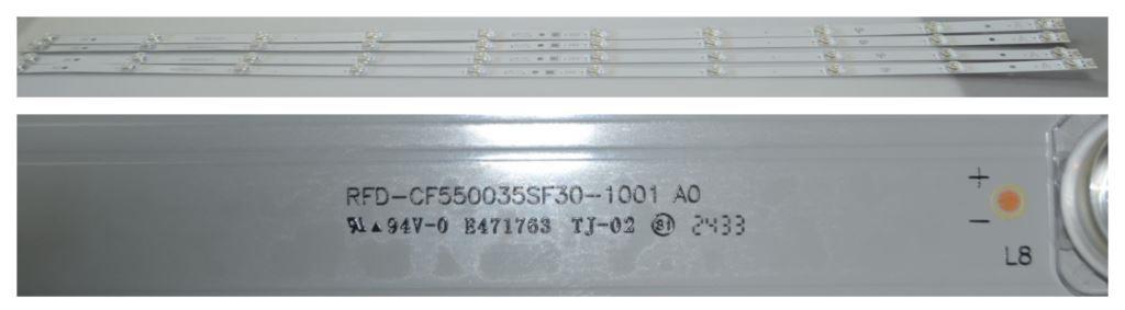 LB/55INC/PAN LED BACKLAIHT,RFD-CF550035SF30-1001 A0,4x10 diod,1007mm 3v,BLUE LIGHT,