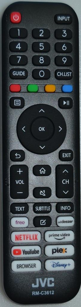 RC/JVC/RM-C3612  ORIGINAL  REMOTE CONTROL,RM-C3612, for JVC LED TV 
