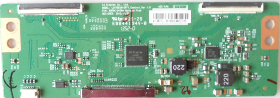 TCON/6870C0438A/LG TCon BOARD 6870C-0438A LC470EUN-SFF1_Control_Ver 1.0