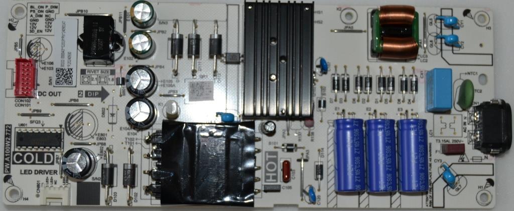 PB/TCL/55P655 POWER BOARD, PW.A100W2.772,30102-000043**02019*PW*24090147*P20240930, for TCL55P655