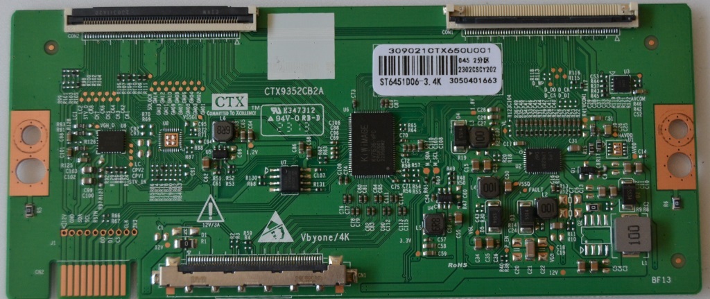 TCON/CTX9352CB2A/SMT/65INC Tcon  BOARD,CTX9352CB2A,for SmartTech 65UG10V3