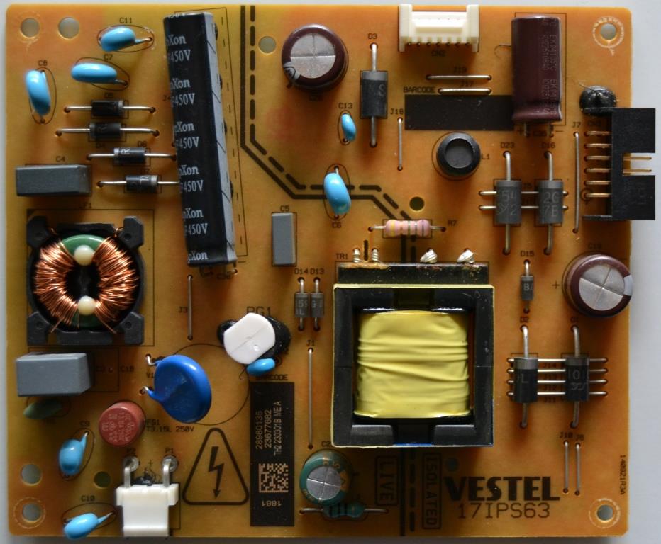 17IPS63/32INC/VES/XXX POWER BOARD 17IPS63 for 32 inc DISPLAY, 250719R3A,
