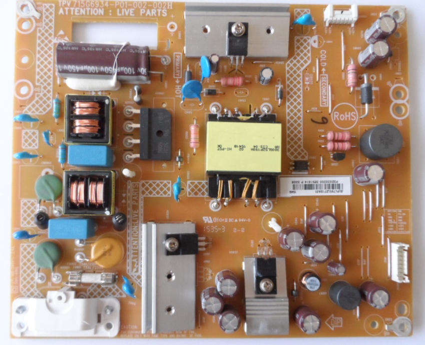 PB/32INC/PH/32PFK6500 POWER BOARD ,715G6934-P01-002-002H, for, PHILIPS 32PFK6500/12,