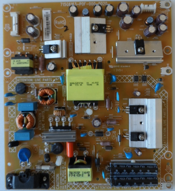 PB/40INC/PH/40PFH4109/88 POWER BOARD, 715G6163-P0F-000-0020,