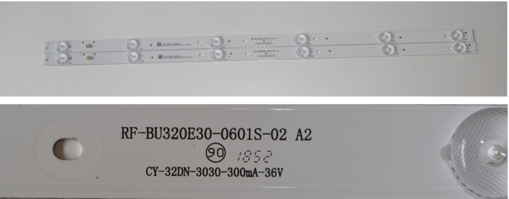 LB/32INC/AR/32DN9T2 LED BACKLAIHT,RF-BU320E30-0601S-02 A2,CY-32DN-3030-300mA-36V, 2X6 DIOD 6V