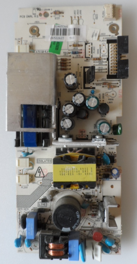 17IPS17-2/22INC/VES POWER BOARD ,17IPS17-2,V1 070809,for 22 inc DISPLAY ,20465366,26522623,