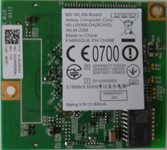 WI-FI/TOSH/42YL863/42AZ940 WI-FI MODULE,WLU5060-D4,WLM-20M,  p/n 418J090449,