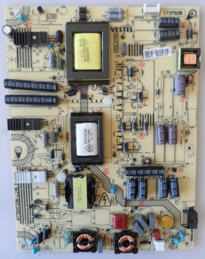 17IPS20/48INC/TOSH/48T5435 POWER BOARD, 17IPS20, for 48inc DISPLAY, 23202479,27220946,TOSHIBA,48T5435