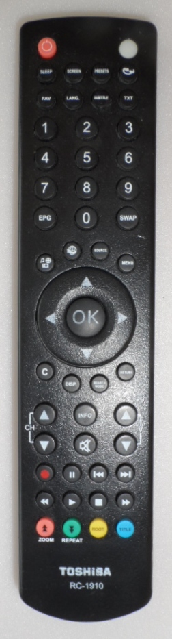 RC/1910/TOSH/VES  ORIGINAL  REMOTE CONTROL, RC1910, for, TOSHIBA,LED TV 