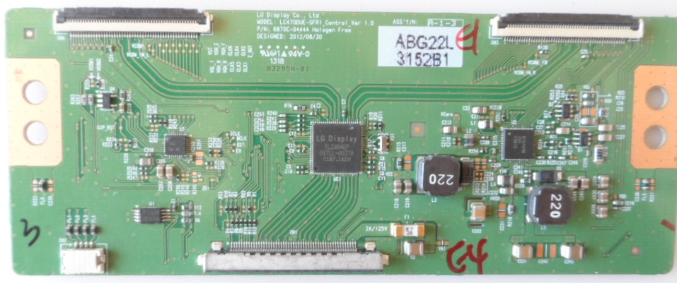 TCON/6870C0444A/LG TCon BOARD ,6870C-0444A, LC47ODUE-SFR1_Control_Ver 1.0,