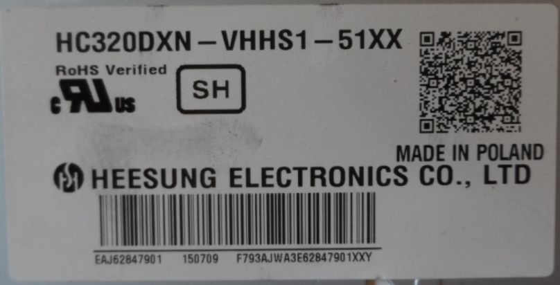 PAN/32INC/LG/1 LCD панел ,HC320DXN-VHHS1-51XX, CPWBX5409TP,