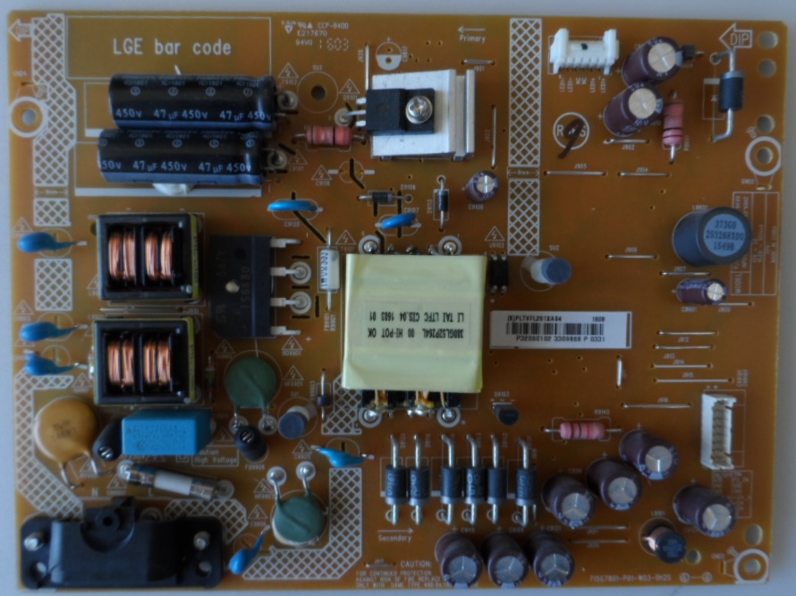 PB/LG/32LH500D POWER BOARD ,715G7801-P01-W03-0H2S, for ,LG ,32LH500D,