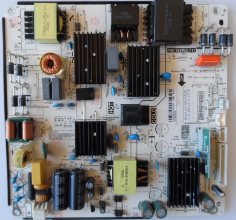 PB/PW.188W2.711/SHARP/50UI7222 POWER BOARD, PW.188W2.711,  for SHARP LC-50UI7222E