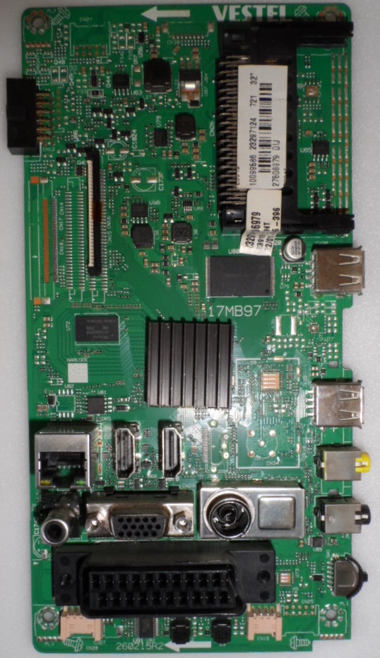 17MB97/32INC/JVC/32V351 MAIN BOARD ,17MB97,  for 32 inc DISPLAY,10099586,23297124,27606976,260215R2,