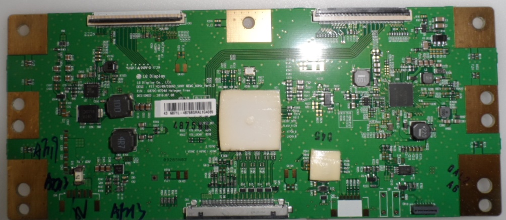 TCON/6870C0704A/SONY/43XE8077 TCon BOARD, 6870C-0704A,V17_43/49/55UHD_SONY MEMC_60Hz_Ver0.3, SONY KD-43XE8077,KD-43XE8005