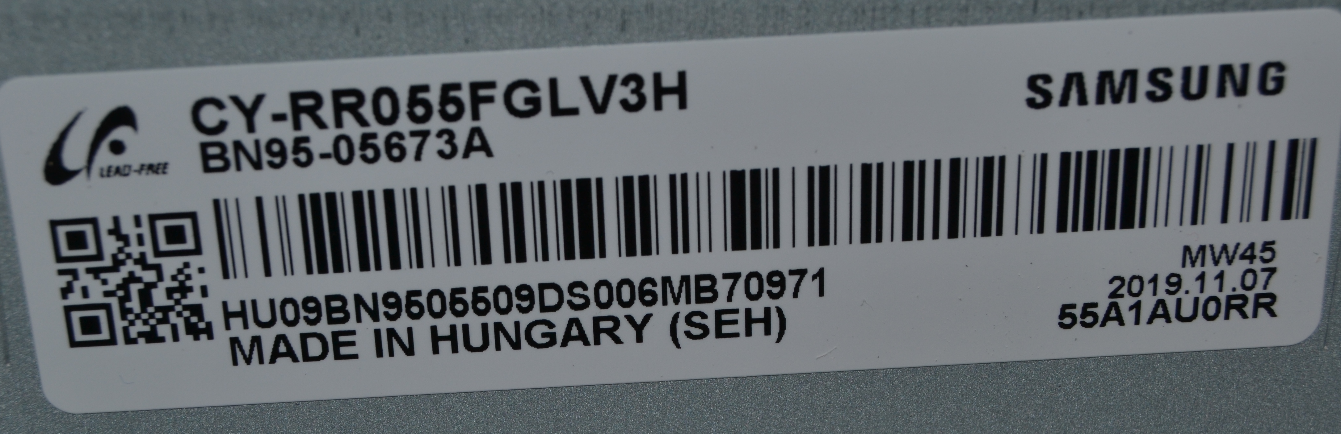 PAN/55INC/SAM LCD панел ,BN95-05509D,CY-RR055FGLV3H,BN95-05673A