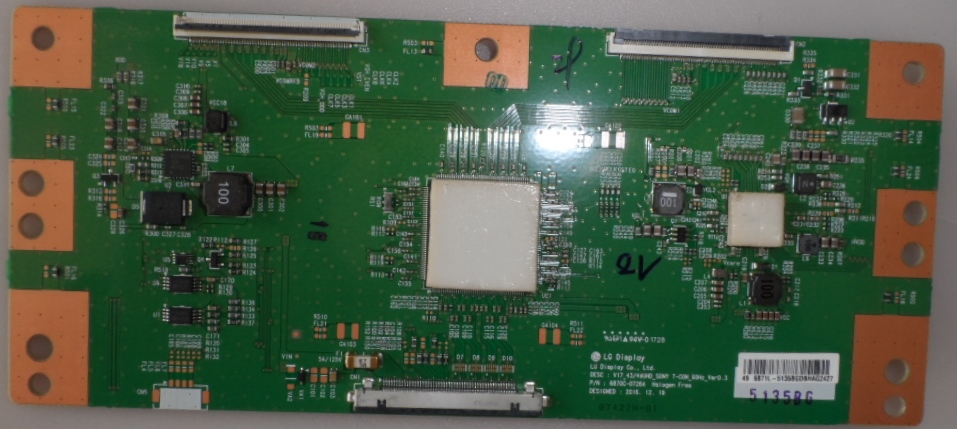 TCON/6870C0726A/SONY/49XE7077 TCon BOARD, 6870C-0726A, V17_43/49UHD_SONY T-CON_60Hz_Ver0.3, SONY KD-49XE7077,KD-49XE7004,