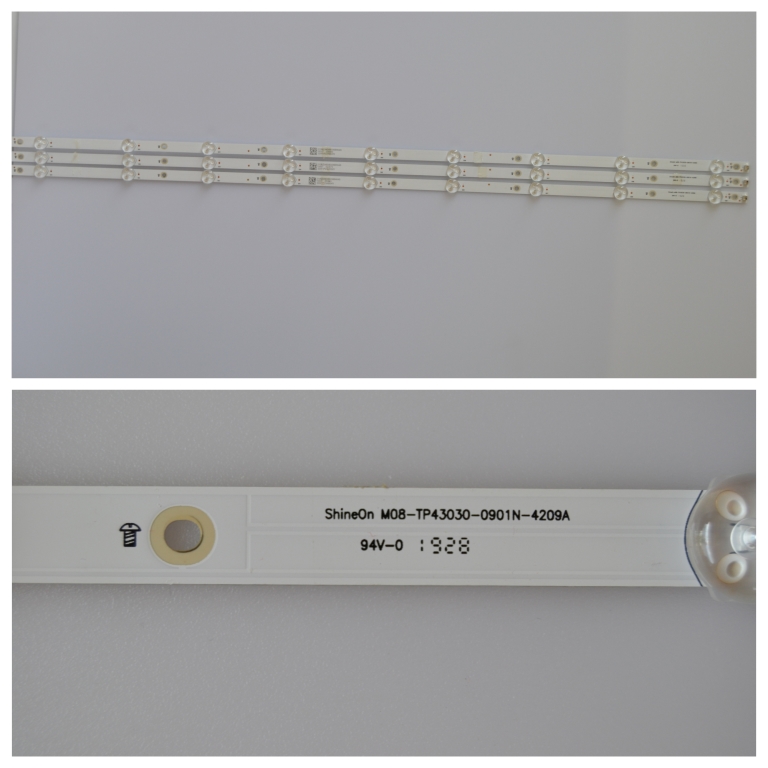 LB/43INC/PH/43PFS5503 LED BACKLAIHT  ,ShineOn M08-TP43030-0901N-4209A,3x9 diod 840mm