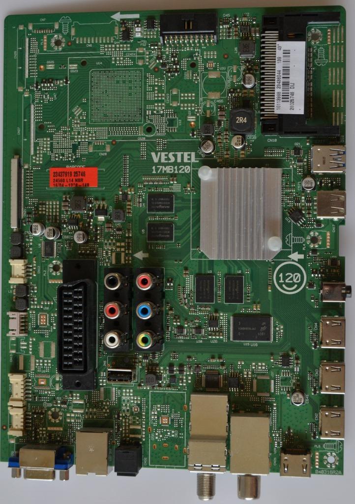 17MB120/43INC/TOSHIBA/1 MAIN BOARD, 17MB120, for 43 inc DISPLAY UHD 4K,10113998,23438044,28019746,04031R2A,