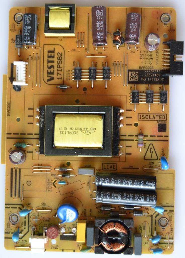 17IPS62/32INC/TFK/9 POWER BOARD ,17IPS62, for 32 inc DISPLAY, 27931450,23367482,010416R4,