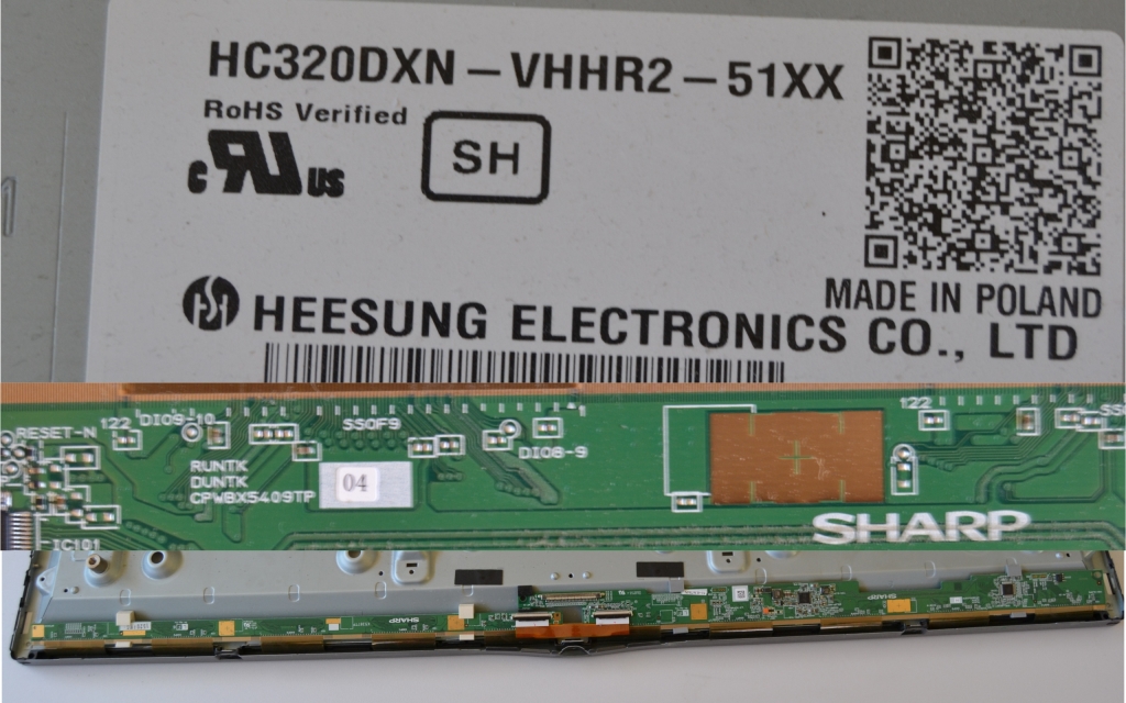 PAN/32INC/LG/3 LCD панел ,HC320DXN-VHHR2-51XX,CPWBX5409TP,