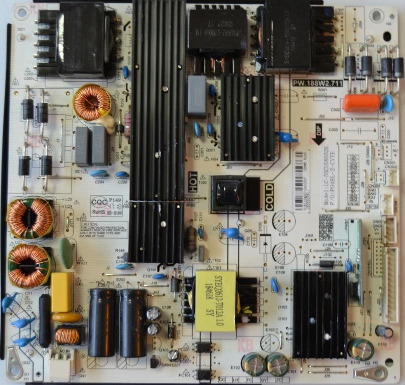 PB/PW.188W2.711/SHARP/55CUG8052K POWER BOARD, PW.188W2.711,  for SHARP LC-55CUG8502K