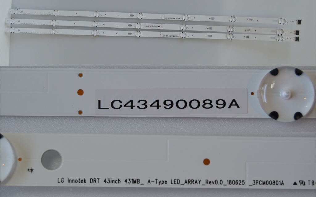 LB/43INC/LG/43UK6470 LED BACKLAIHT  ,LC43490089A,LG Innotek DRT 43inch 431MB_A-Taype LED_ARRAY_Rev0.0_180625,