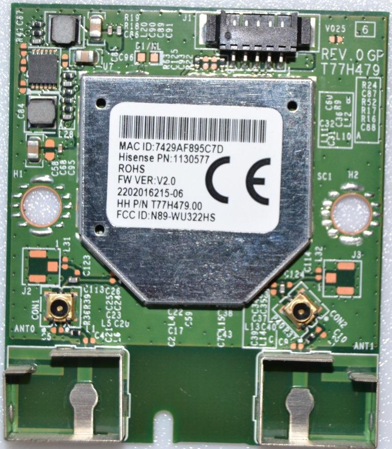 WI-FI/HISENSE/LTDN50K680 WI-FI MODULE ,REV.0GP T77H479,HISENSE PN:1130577, for ,HISENSE LTDN50K680XW,