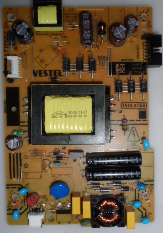 17IPS62/32INC/TOSH POWER BOARD ,17IPS62, for 32 inc DISPLAY, 27938223,23367482,27968824,