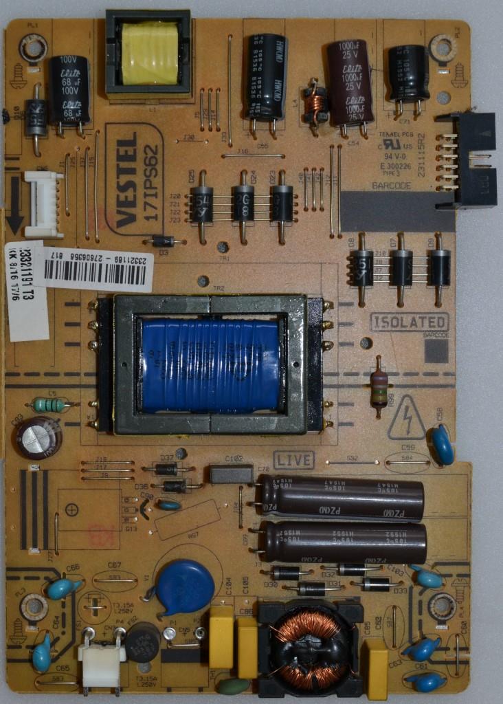 17IPS62/32INC/JVC/19 POWER BOARD ,17IPS62, for 32 inc DISPLAY ,23321189,27606356,231115R2,