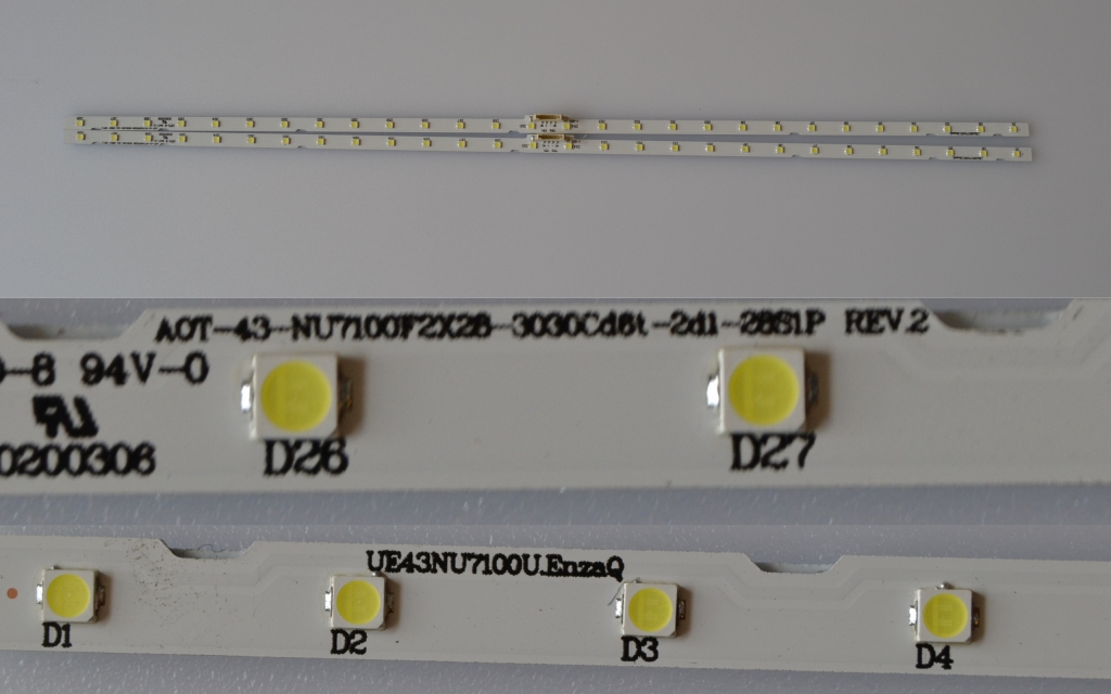 LB/43INC/SAM/43NU7100 LED BACKLAIHT ,AOT-43-NU7100F2X28-3030Cd6t-2d1-28SLP REV2,UE43NU7100U.EnzaQ,