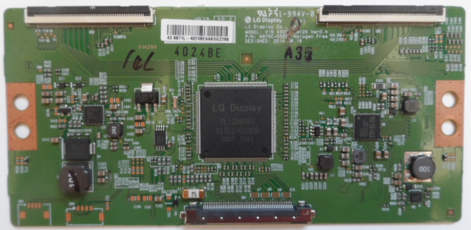 TCON/6870C0552A/CELSUS TCon BOARD, 6870C-0552A, V15 43UHD TM120 Ver0.4 ,