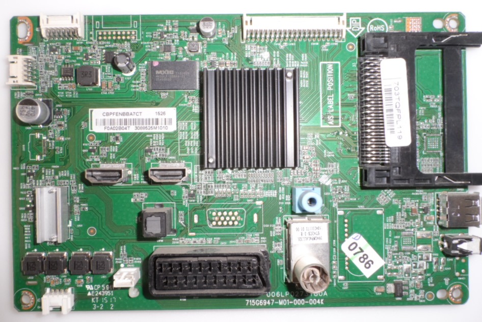 MB/40INC/PH/40PFH4100 MAIN BOARD ,715G6947-M01-000-004K, for, PHILIPS 40PFH4100/88,