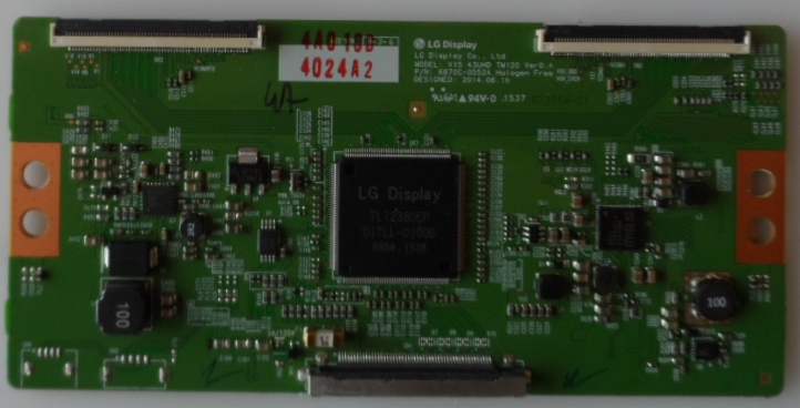 TCON/6870C0552A/PHI/43PUS7150 TCon BOARD, 6870C-0552A, V15 43UHD TM120 Ver0.4 ,PHLIPS 43PUS7150