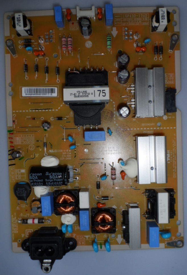 PB/LG/43UJ670 POWER BOARD ,LGP43D-17U2,EAX67267601(1.6),EAY64529301, for ,LG ,43UJ670V,