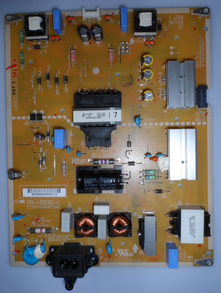 PB/LG/55LH545 POWER BOARD ,LGP55BI-16CH1,EAX66832401(1.3),EAY64328701, for ,LG ,55LH545V,