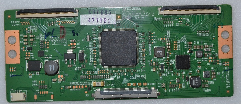 TCON/6870C0584B/LG/43UH603V TCon BOARD, 6870C-0584B, V16 43_49_UHD TM120 Ver1.0,