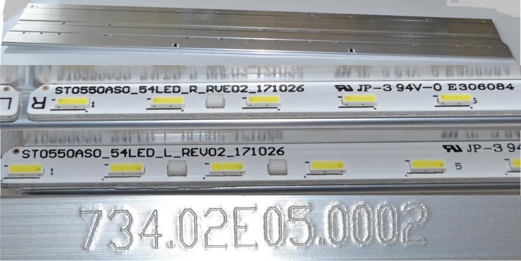 LB/55INC/SONY/55XF8596 LED BACKLAIHT ,STO550ASO_54LED_L_REV02_171026,STO550ASO_54LED_R_RVE02_171026,734.02E05.0002,