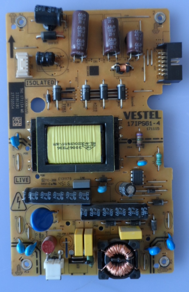 17IPS61-4/28INC/VES/FINLUX POWER BOARD ,17IPS61-4,171115,for 28 inc DISPLAY,23286202,27733554,