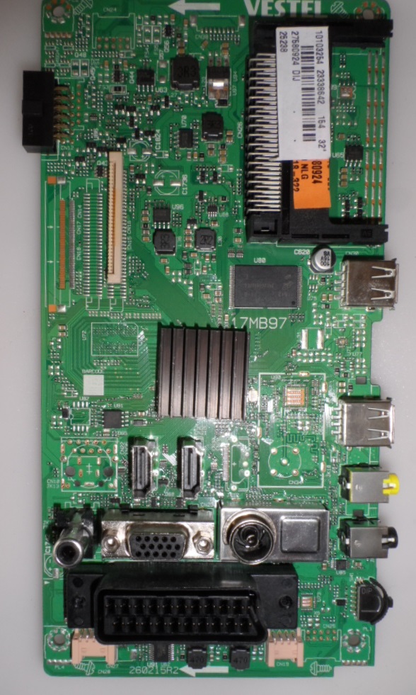 17MB97/32INC/JVC/LT32V251 MAIN BOARD ,17MB97,  for 32 inc DISPLAY,10103254,23338642,27580924,260215R2,