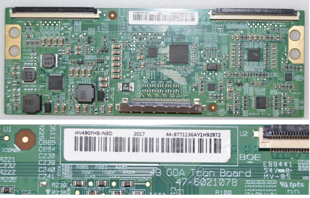 TCON/HV490/LG/49LW340C TCon BOARD ,49 GOA Tcon Board, 47-6021078,HV490FHB-N8D,