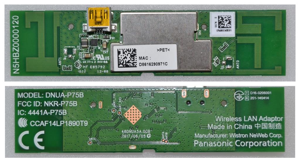 WI-FI/PAN/49FXW784 WI-FI MODULE ,DNUA-P75B,N5HBZ000120, for ,PANASONIC TX-49FXW784