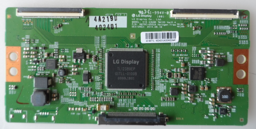 TCON/6870C0552A/JVC TCon BOARD, 6870C-0552A, V15 43UHD TM120 Ver0.4 ,