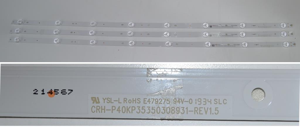 LB/40INC/SHARP/1 LED BACKLAIHT,CRH-P40KP35350308931-REV1.5,  3x8 diod 765 mm