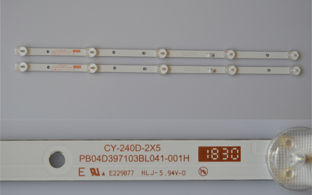 LB/24INC/24DN6T2 LED BACKLAIHT  ,CY-240D-2X5,PB04D397103BL041-001H,2x5 diod,395mm,3v,