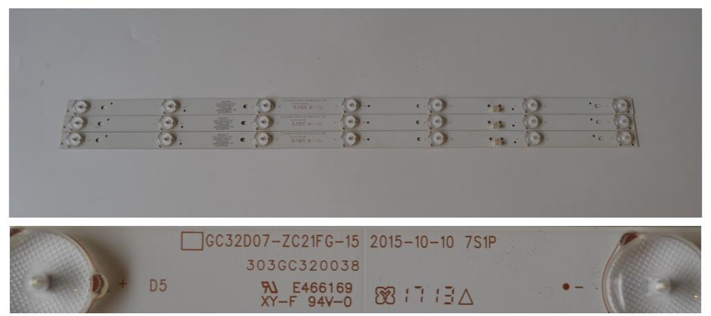 LB/32INC/CHINA/NN32 LED BACKLAIHT  ,GC32D07-ZC21FG-15,303GC320038,3X7 diod,3V,597mm,