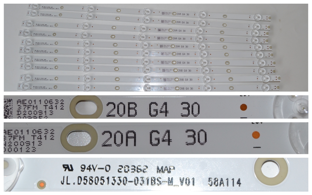 LB/58INC/ARIELLI LED BACKLAIHT ,JL.D58051330-031BS-M_V01 58A114,20A G4 30,20B G4 30,