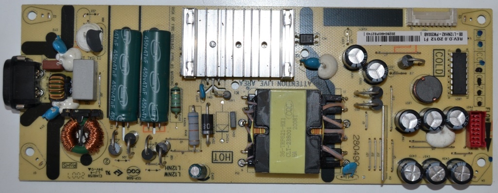PB/TCL/55EP640 POWER BOARD, 08-L12NHA2-PW210AA,REV:D.0 for TCL 55EP640
