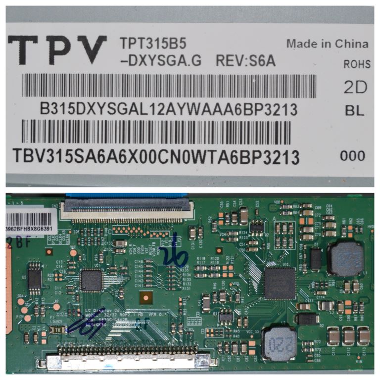 PAN/32INC/PH/LG LCD РїР°РЅРµР» ,TPT315B5-DXYSGA.G REV:S6A ,