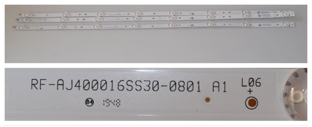 LB/40INC/SHARP/4 LED BACKLAIHT,RF-AJ400016S30-0801A1,   3x8 diod 765 mm 3V